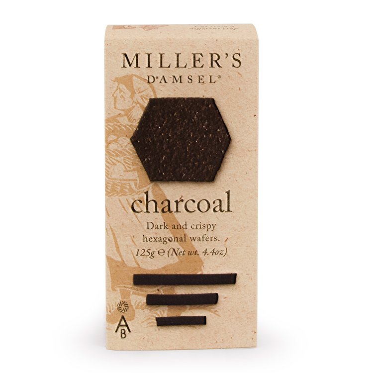 Artisan Biscuits Miller's Damsel Charcoal Wafers 125g