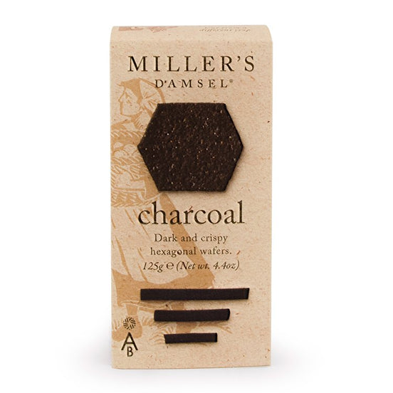 Artisan Biscuits Miller's Damsel Charcoal Wafers 125g
