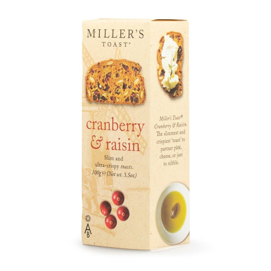 Miller's Toast Cranberry Raisin 100g